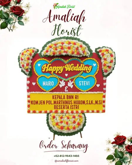 Papan Bunga Pernikahan Maidi